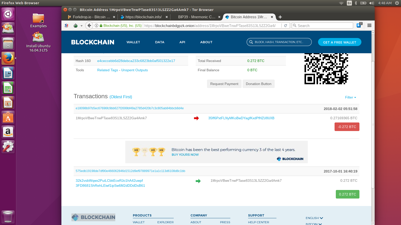 Blockchain Example Addr